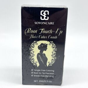 2-in-1 Root Touch-Up Comb Stick - BLACK - Instant Hair Color Gray Cover Up 20g